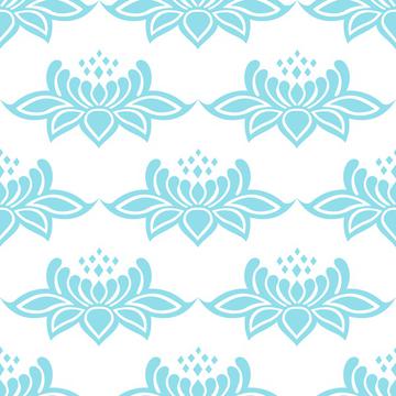 Lace damask blue flowers baroque victorian style