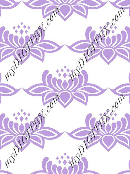 Lace damask violet flowers baroque victorian style