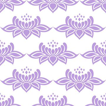 Lace damask violet flowers baroque victorian style