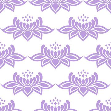 Lace damask violet flowers baroque victorian style