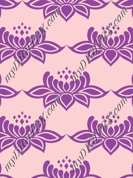 Lace damask violet flowers baroque victorian style