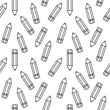Black pencils on white background