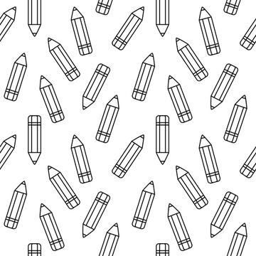 Black pencils on white background