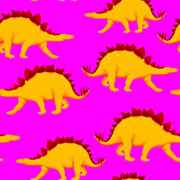 Dinosaurs, Dinosaur, Trex, T-rex, yellow pink