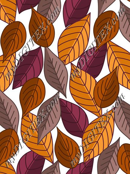 Autumn leaves on white background