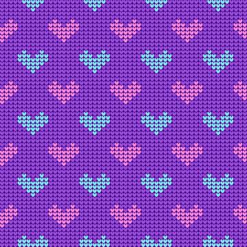 Sweater knitted hearts