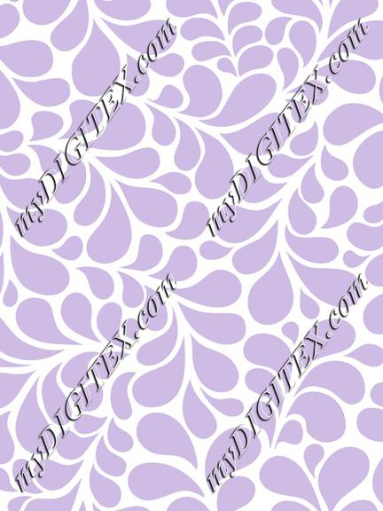 Splash lilac color flourishes with drops ornamental pattern style. Violet floral background