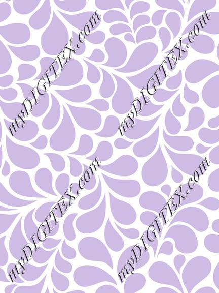 Splash lilac color flourishes with drops ornamental pattern style. Violet floral background