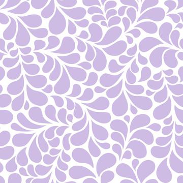 Splash lilac color flourishes with drops ornamental pattern style. Violet floral background