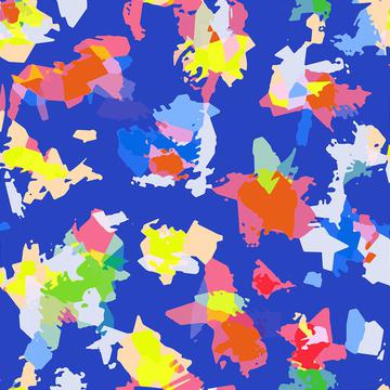 Colorful spots on a blue background