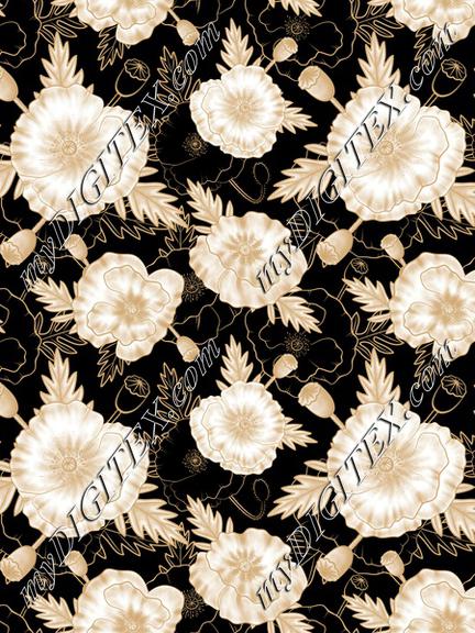 Poppy gold black