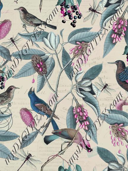 Nostalgic Bird Pattern