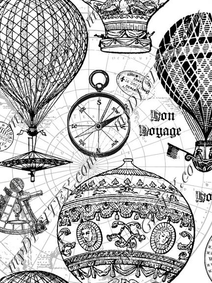 Vintage Travel Hot Air Balloon