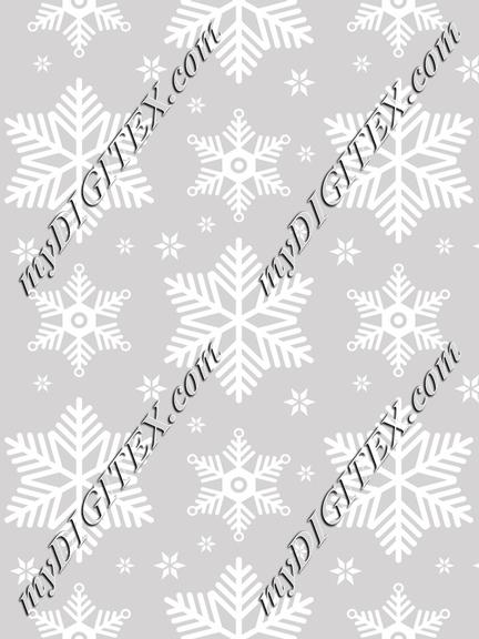 Snowflakes grey