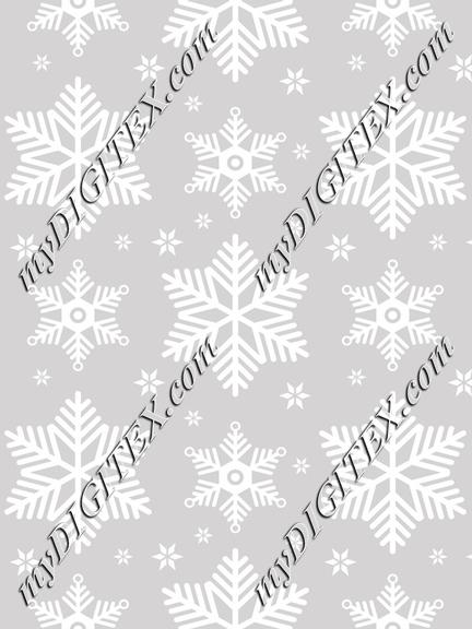 Snowflakes grey