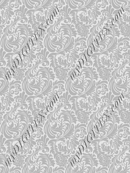 Soft Greys - Damask, Acanthus