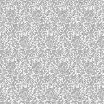 Soft Greys - Damask, Acanthus