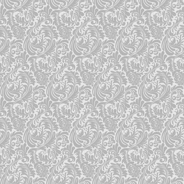 Soft Greys - Damask, Acanthus