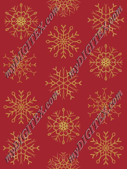 Snowflake red gold