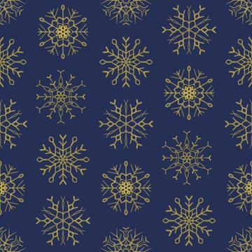 Snowflake navy gold