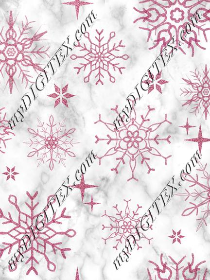 Snowflake marble pink