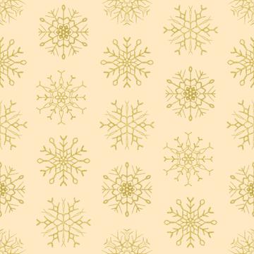 Snowflake beige gold