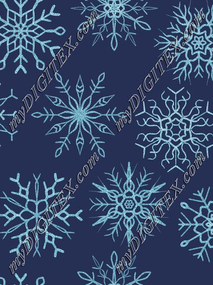 Snowflake navy blue