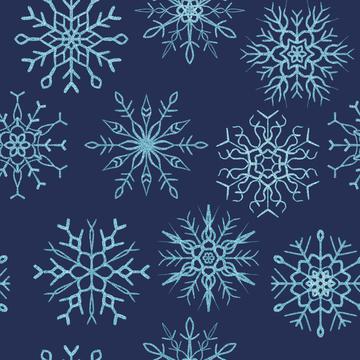 Snowflake navy blue