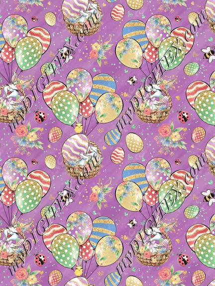 Bunny Fun Purple 30x30cm