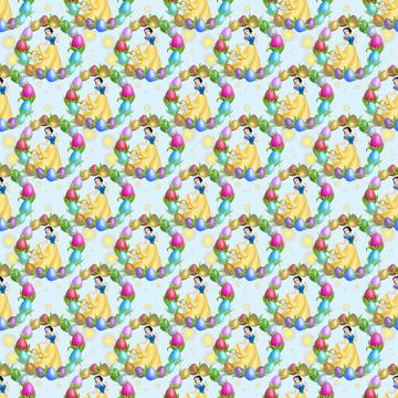 Snow White Easter Egg Circle Blue