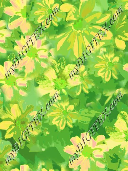 green yellow pink floral