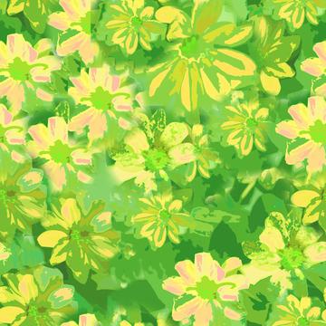 green yellow pink floral