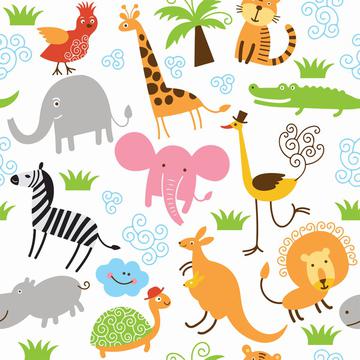 Jungle animals pattern