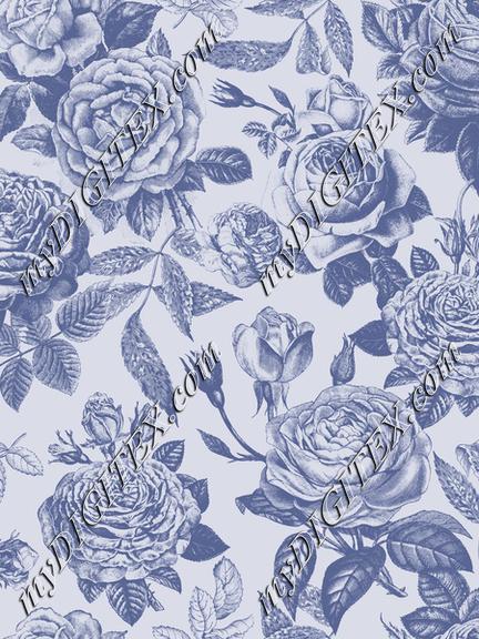 Vintage Roses Blue