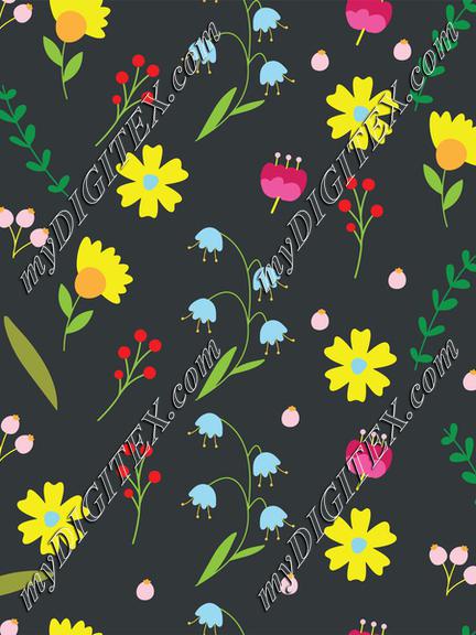 Flowers on a grey background