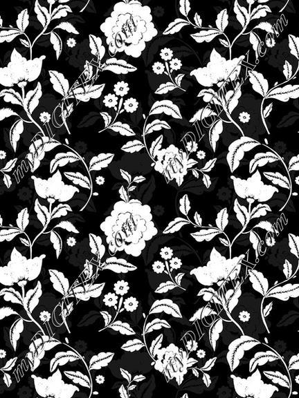 B&W floral