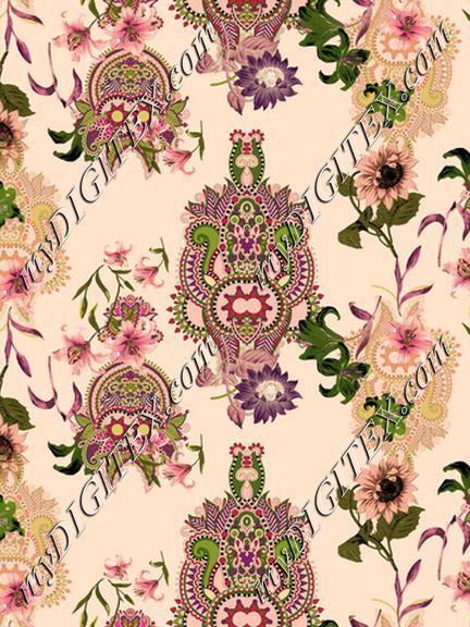 paisley indian floral print