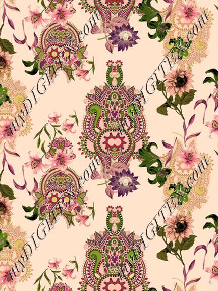 paisley indian floral print