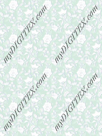 White floral print