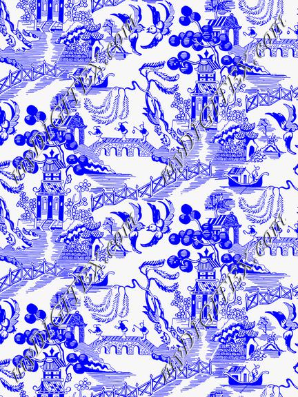 Blue Willow Chinoiserie 1