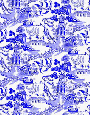 Blue Willow Chinoiserie 1