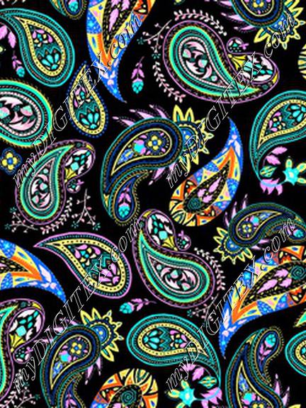 paisley coloring_black