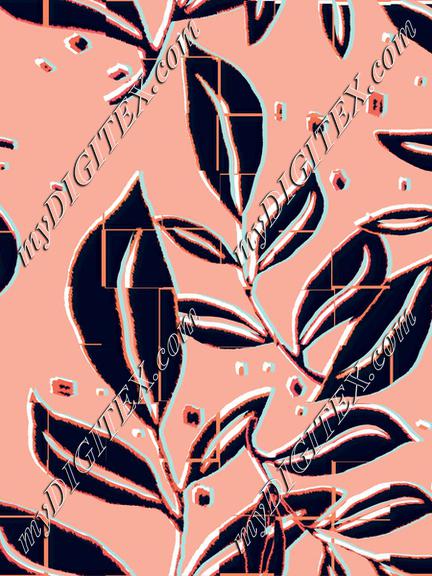 Abstract Leaves print