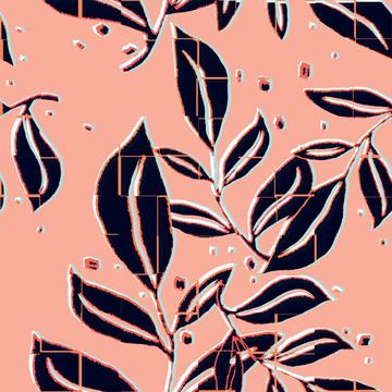 Abstract Leaves print