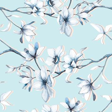 Light blue cherry blossom