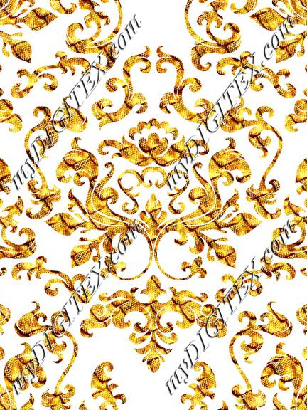 Damask Variations Gold Dragon (transparent)
