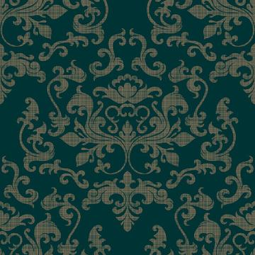 Damask Variations Linen on Forest