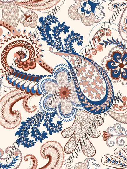 Boho paisley floral