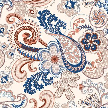 Boho paisley floral