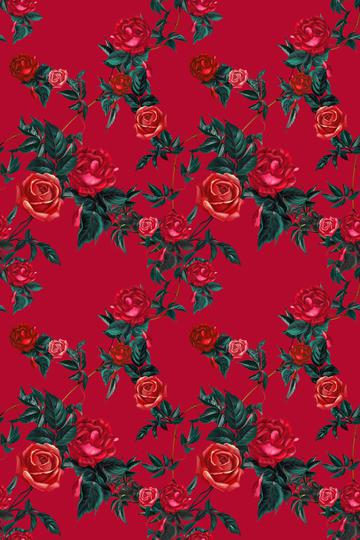 bright floral print